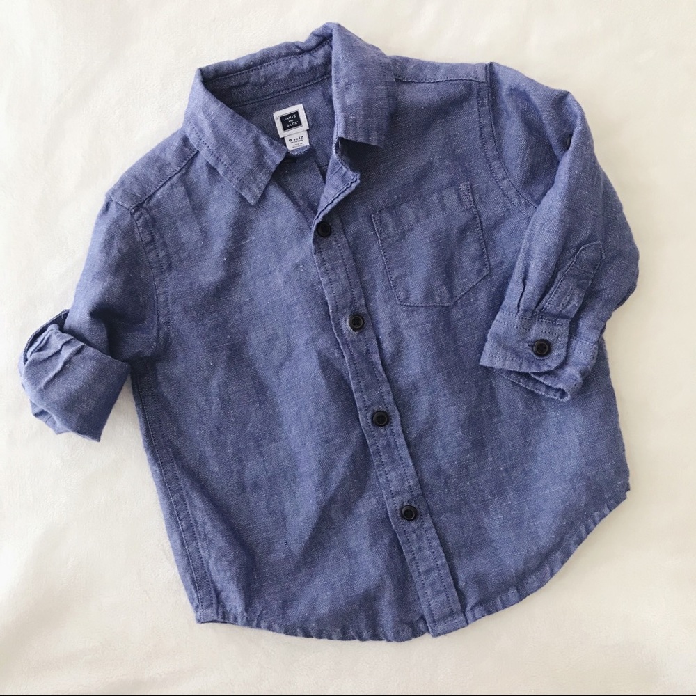 Janie and Jack roll sleeve shirt